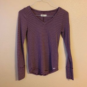purple hollister long sleeve tee